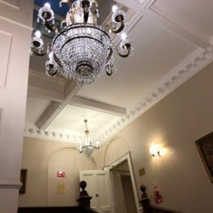 Branston Hall, Lincolnshire - Provide and hand chandeliers and restore swimming pool mural