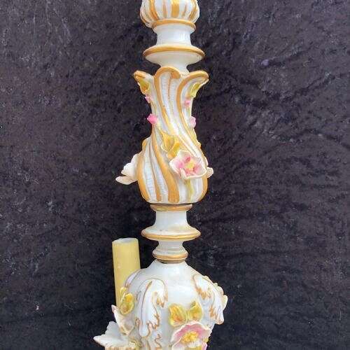 Three Light Capodimonte Antique Chandelier