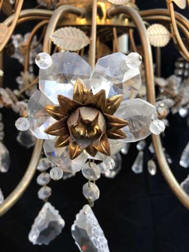 A Twelve Light Florentine Flower Antique Chandelier