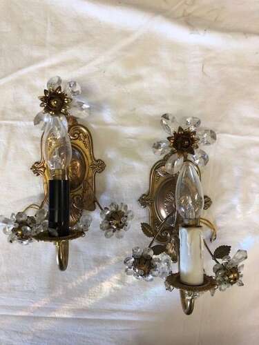 A Twelve Light Florentine Flower Antique Chandelier