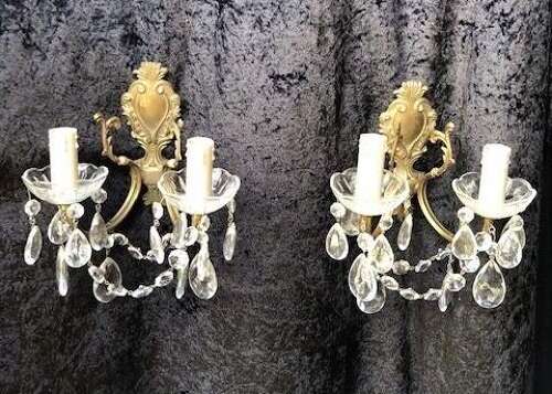 Pair of Two Light Italian Wall-Lights
