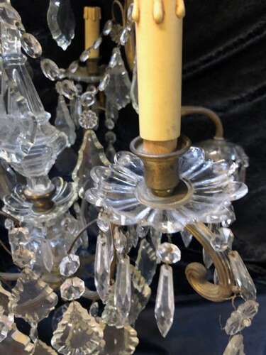 A Unique French Antique Chandelier with 9 Lights