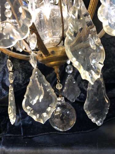 A Unique French Antique Chandelier with 9 Lights