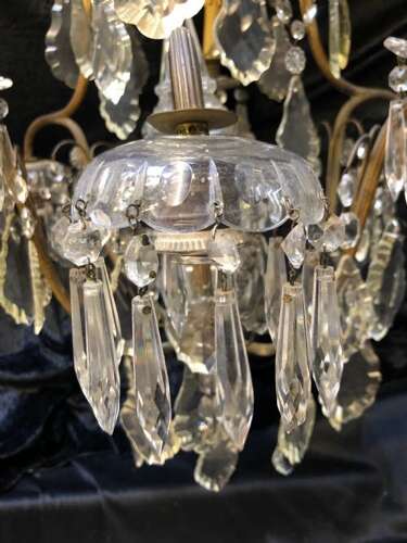 A Unique French Antique Chandelier with 9 Lights