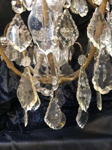 A Unique French Antique Chandelier with 9 Lights