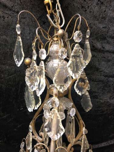 A Unique French Antique Chandelier with 9 Lights