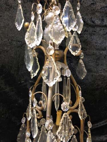 A Unique French Antique Chandelier with 9 Lights