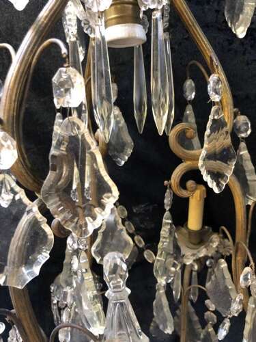 A Unique French Antique Chandelier with 9 Lights