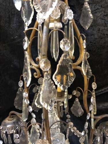 A Unique French Antique Chandelier with 9 Lights