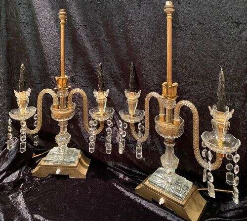 A Pair of English Candelabra Lamps