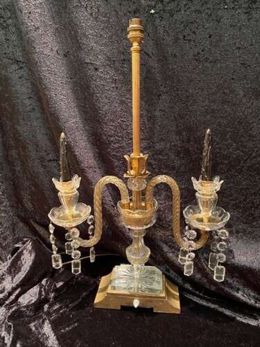 A Pair of English Candelabra Lamps