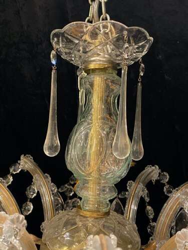 A Wonderful Italian Ten Light Italian Marie Theresa Chandelier.