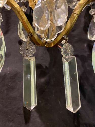 A Pair of Good Quality French Two Light Antique Wall-lights