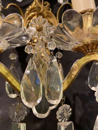 A Pair of Good Quality French Two Light Antique Wall-lights