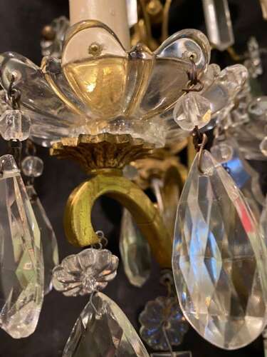 A Pair of Good Quality French Two Light Antique Wall-lights