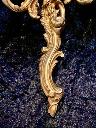 Pair Of French Twin Arm Antique Brass Wall Lights