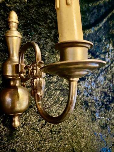 A PAIR OF ANTIQUE DUTCH WALL-LIGHTS