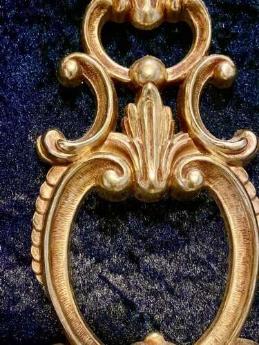 A PAIR OF TWO ARM FRENCH BRASS WALL-LIGHTS WITH OPEN FRAME