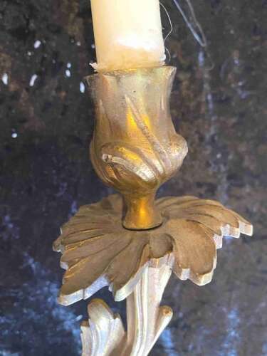 A Single Twin Arm Brass Rococo French Wall-light