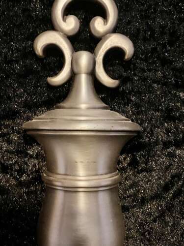 A Pair of Dutch Twin arm Wall-lights pewter colour