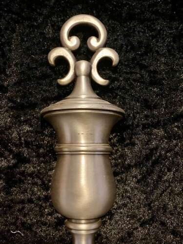 A Pair of Dutch Twin arm Wall-lights pewter colour
