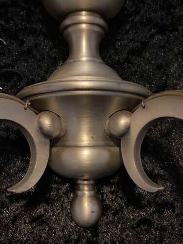 A Pair of Dutch Twin arm Wall-lights pewter colour