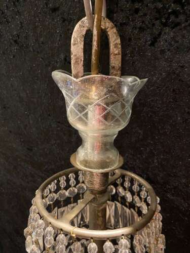 A Pair of French Tent and Waterfall Antique Chandeliers