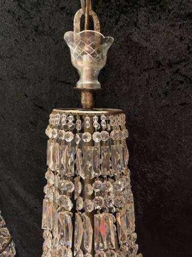 A Pair of French Tent and Waterfall Antique Chandeliers