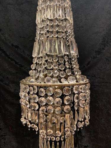 A Pair of French Tent and Waterfall Antique Chandeliers