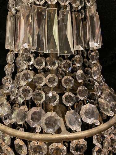 A Pair of French Tent and Waterfall Antique Chandeliers