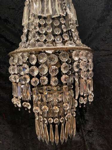 A Pair of French Tent and Waterfall Antique Chandeliers