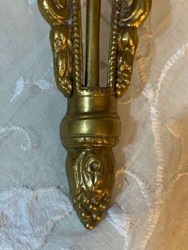 A Pair of French Antique Two Light Brass Antique Wall-lights