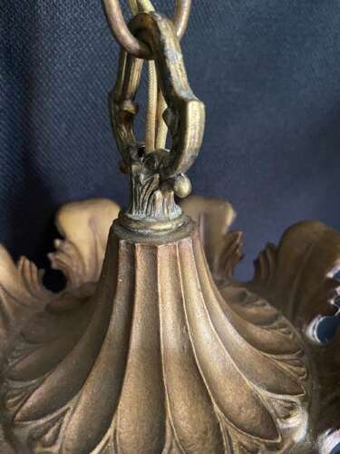 A Pair of French Antique Cut Glass Hall Lanterns