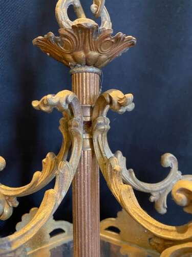 Ornate French Brass Antique Lantern