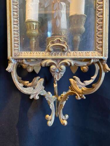 Ornate French Brass Antique Lantern