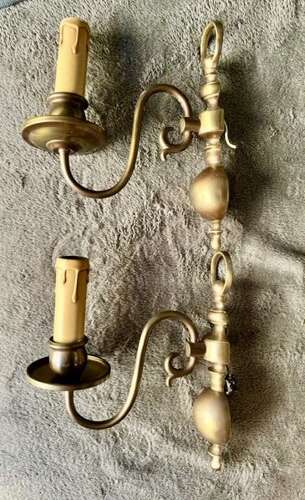 A Pair of Single Light Dutch Antique Wall-lights.