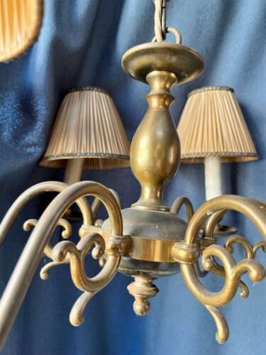Six Light Dutch Pendant Chandelier. c1920