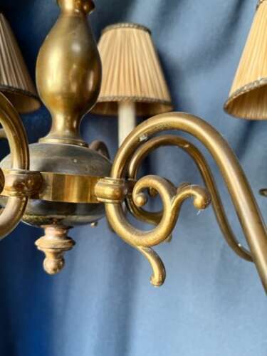 Six Light Dutch Pendant Chandelier. c1920