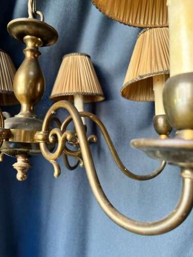 Six Light Dutch Pendant Chandelier. c1920