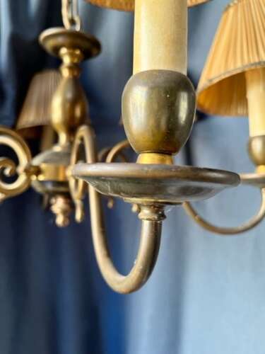 Six Light Dutch Pendant Chandelier. c1920