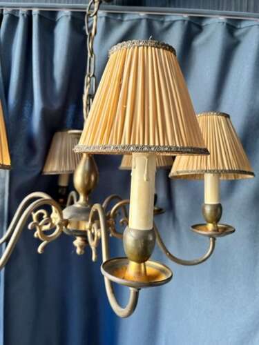 Six Light Dutch Pendant Chandelier. c1920
