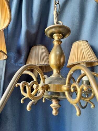 Six Light Dutch Pendant Chandelier. c1920