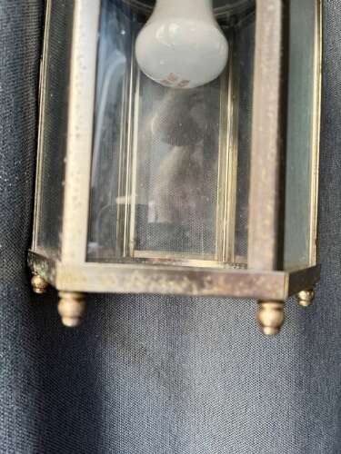 French Hectagonal Silver plated Antique Lantern. c1920