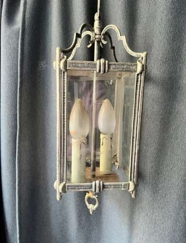 Two Light French Square Antique Lantern. C1920