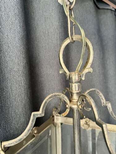 Two Light French Square Antique Lantern. C1920