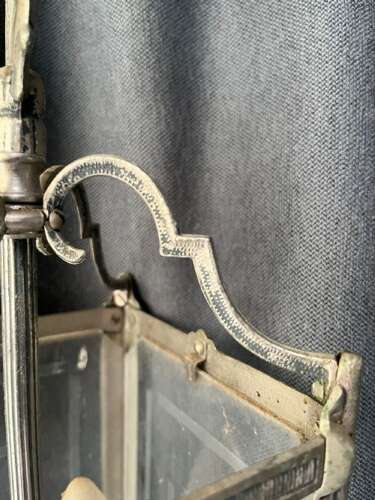 Two Light French Square Antique Lantern. C1920