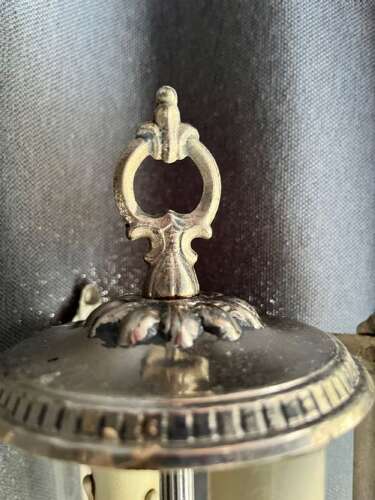Two Light French Square Antique Lantern. C1920