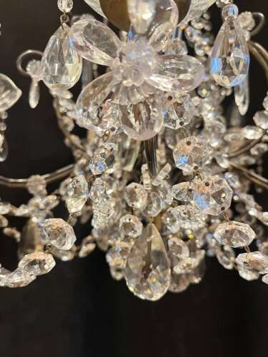 Five Light Italian Gilt Framed Antique Chandelier