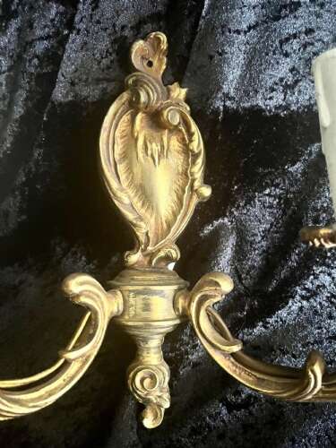 A Pair of French Brass Rococo Antique Wall-lights.