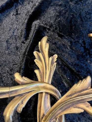 Pair of French Brass Antique Wall-scones